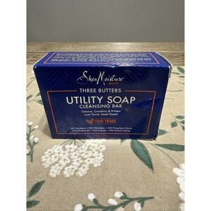 Shea Moisture Men Three Butters Utility Soap Cleansing Bar 5 oz, 1 Bar New
